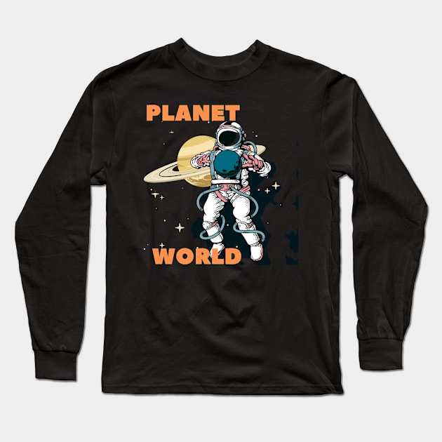 Planet World Long Sleeve T-Shirt by busines_night